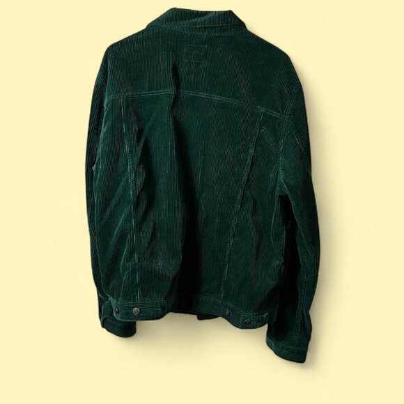 Forest Green Corduroy Asos Trucker Jacket - Picture 2 of 4